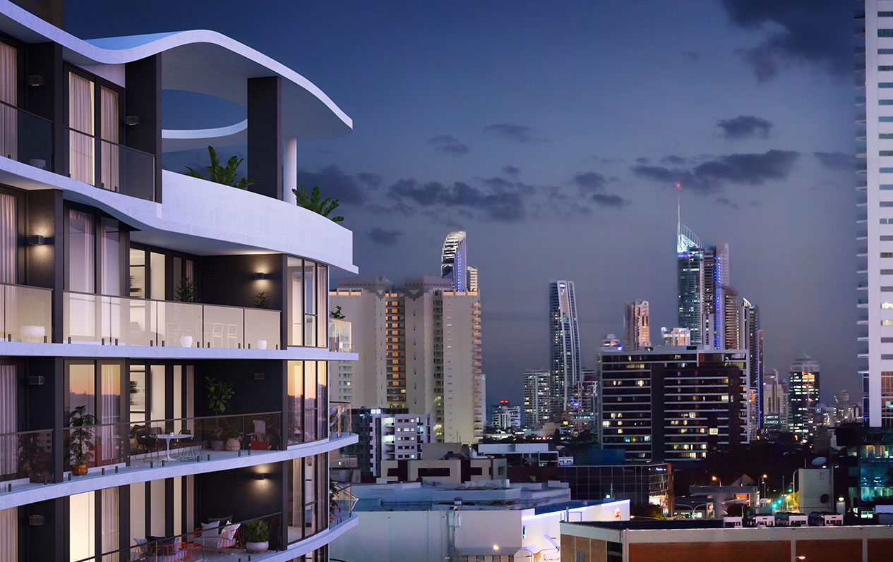 Allegra - Gold Coast - night exterior view